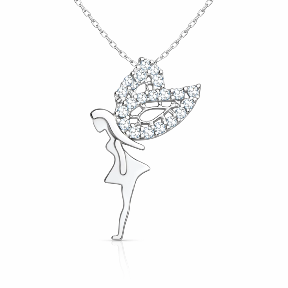 Gümüş Peri Kızı Kadın Kolye