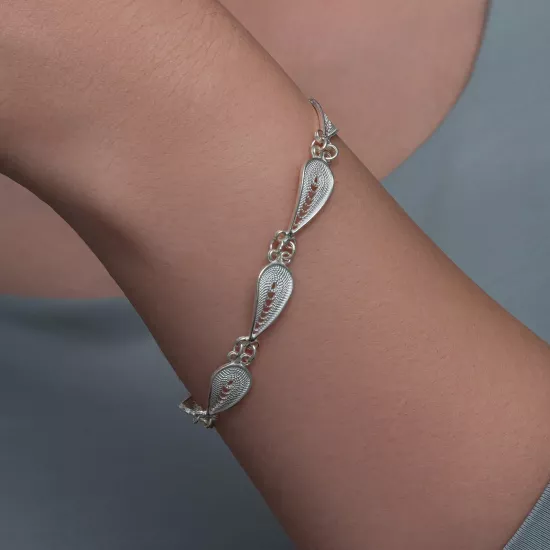 Gümüş İnce Sanat Telkari Kadın Bileklik