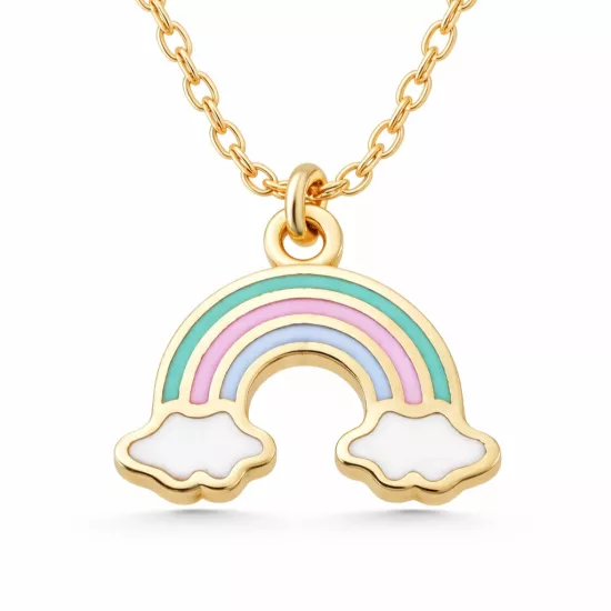 Gümüş Gold Gökkuşağı Kadın Kolye