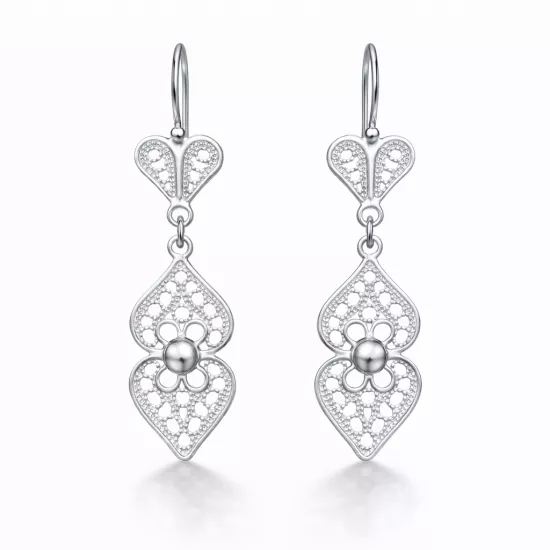 Gümüş Motif Esintisi Telkari Kadın Küpe