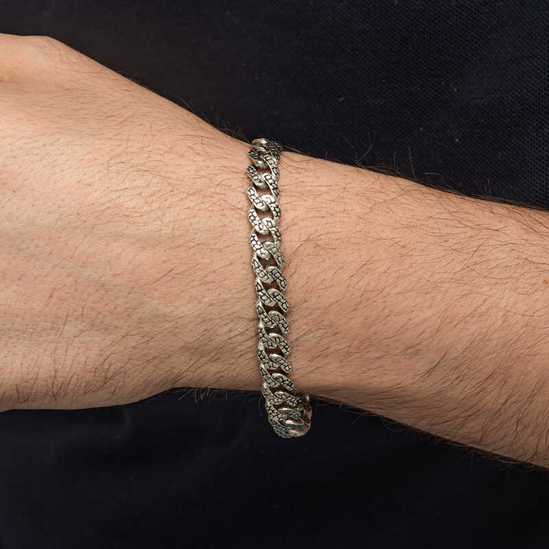 Gümüş Elişi Örgü Gurmet Erkek Bileklik