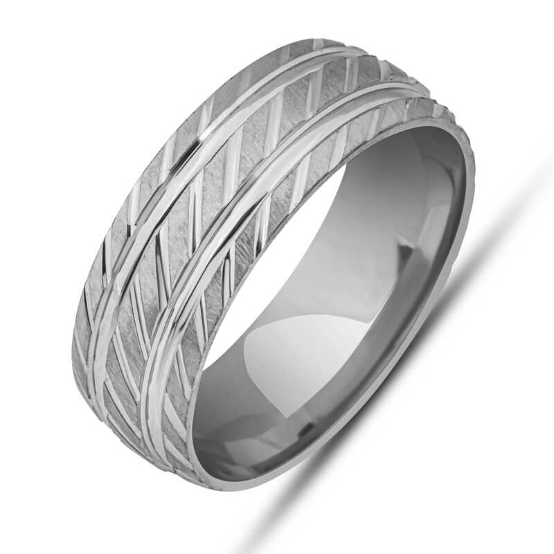 Gümüş Kalemli Rodyum Alyans