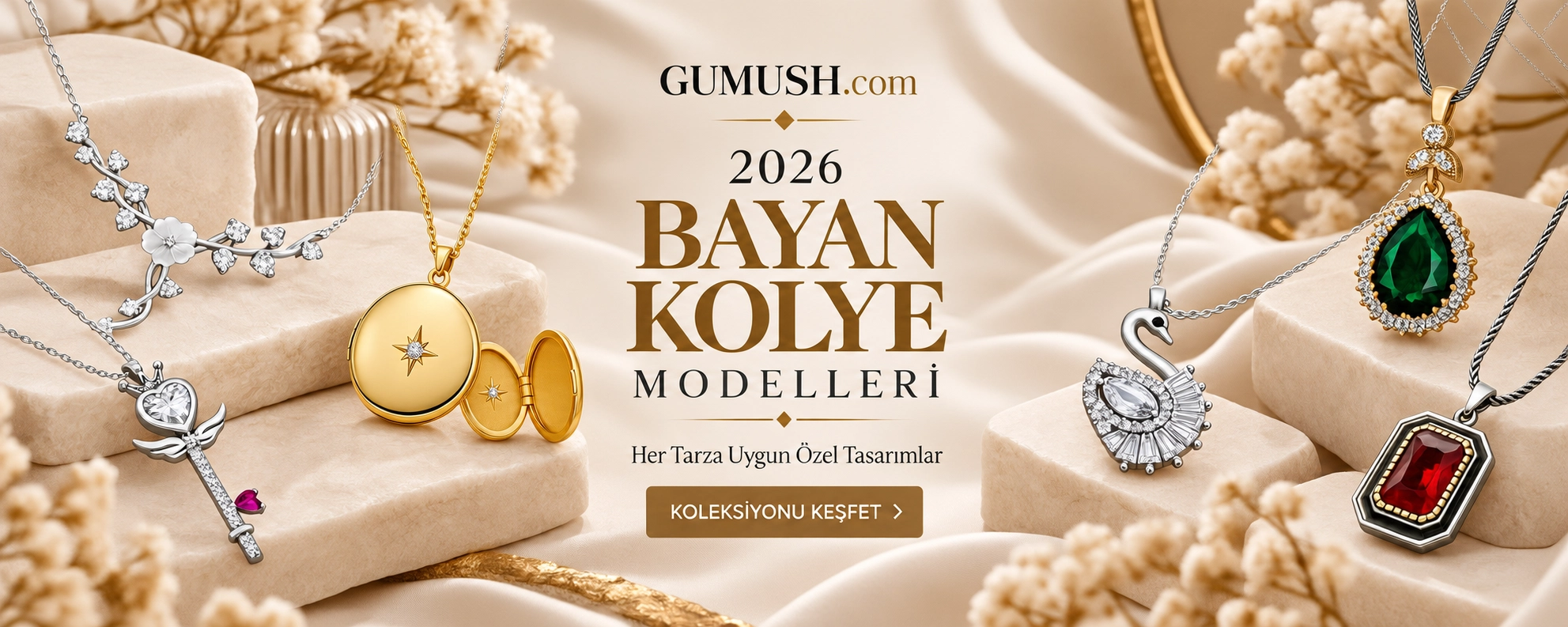 Gümüş bayan Kolye Modelleri