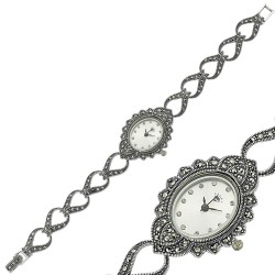 Gumush - Gümüş Markazit Taşlı Bayan Saat