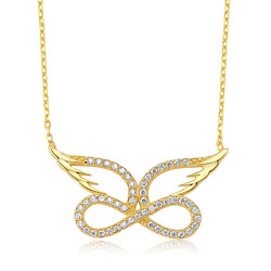 Gumush - Sterling Silver 925 Infinity Angel Necklace for Women
