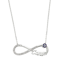 Gumush - Sterling Silver 925 Infinity Necklace for Women