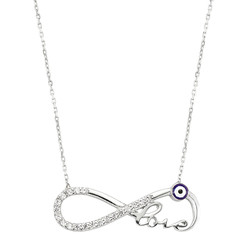 Gumush - Sterling Silver 925 Infinity Necklace for Women