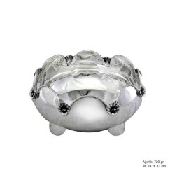 Gumush - Orkide Motifli Gümüş Şekerlik