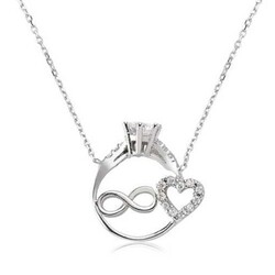 Gumush - Sterling Silver 925 Infinity Necklace for Women
