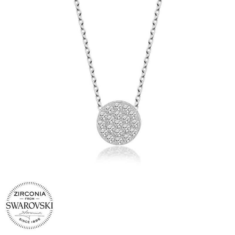 Swarovski Taşlı Gümüş Çember Bayan Kolye