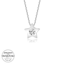 Gumush - Swarovski Taşlı Gümüş Yıldız Bayan Kolye