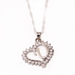 Gumush - Sterling Silver 925 Heart Necklace For Women