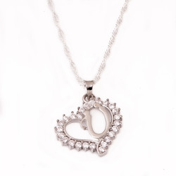Gumush - Sterling Silver 925 Heart Necklace For Women