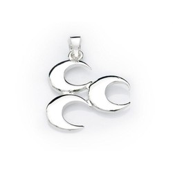 Gumush - Sterling Silver 925 Three Moons Necklace for Women (1)