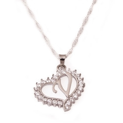 Gumush - Sterling Silver 925 Heart Necklace For Women
