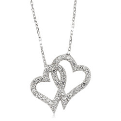 Gumush - Sterling Silver 925 Heart Necklace For Women