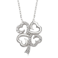Gumush - Sterling Silver 925 Heart Necklace For Women