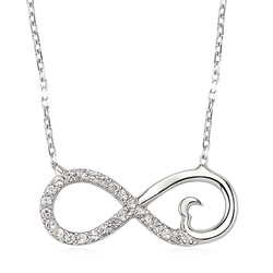 Gumush - Sterling Silver 925 Infinity Necklace for Women